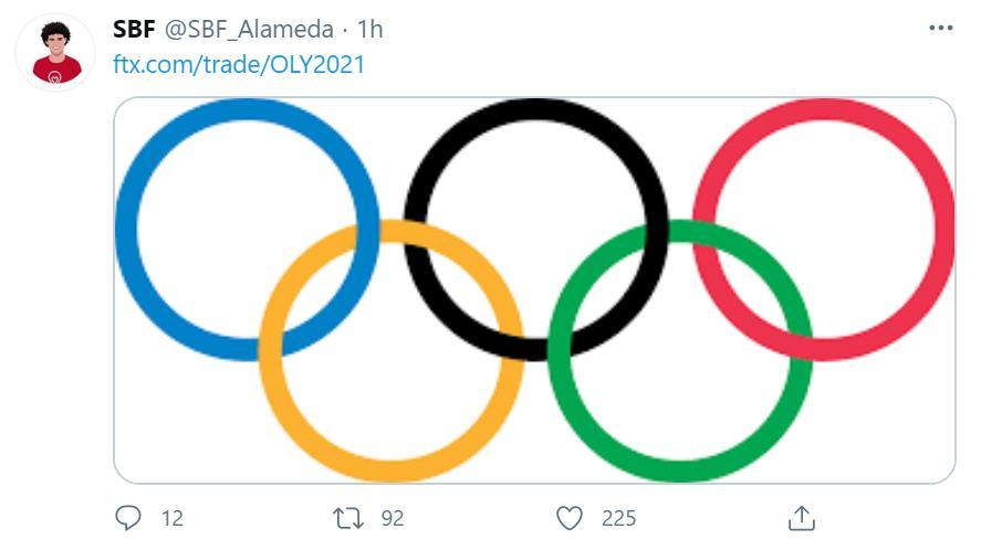 FTX推出奥林匹克2021预测类产品，预测奥运会是否能在2021顺利举行