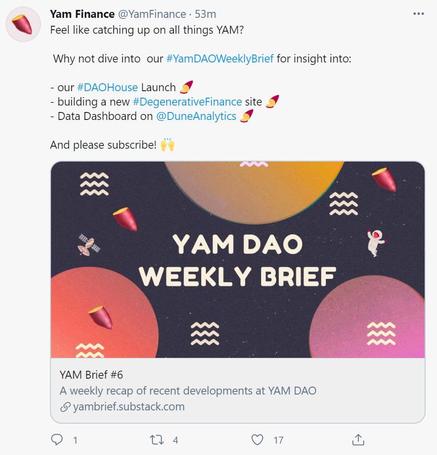 Yam将于4月推出Degenerative Finance v2版本