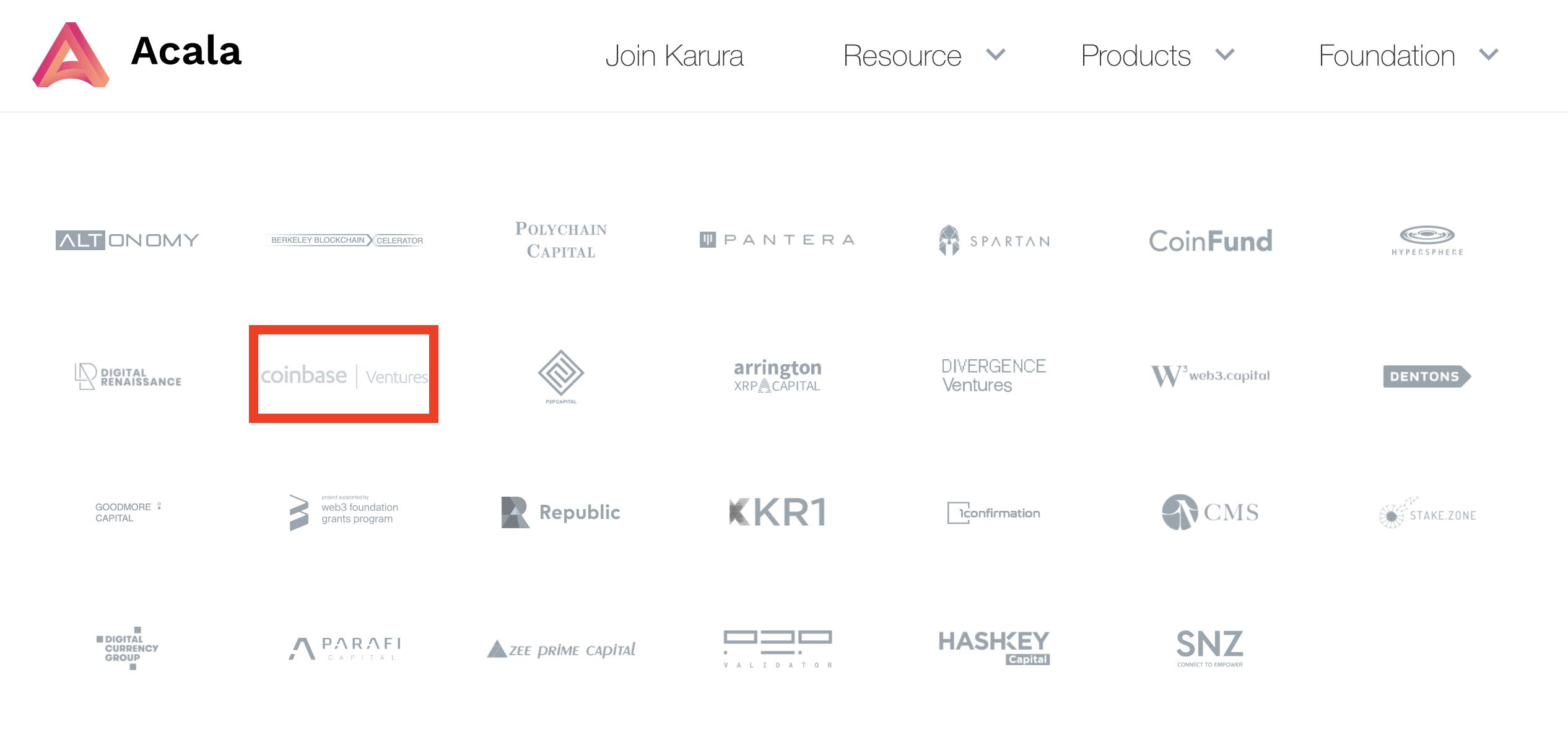 Coinbase Venture已成为波卡DeFi平台Acala的合作伙伴