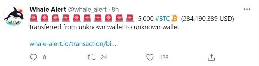 新一个7年7个月未活跃地址发生5000BTC大额转移