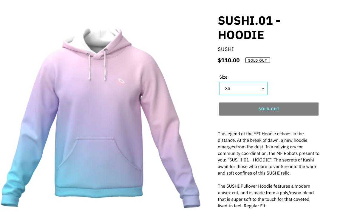 SushiSwap计划对治理参与者及其连帽衫购买者进行空投，最高价值1500U