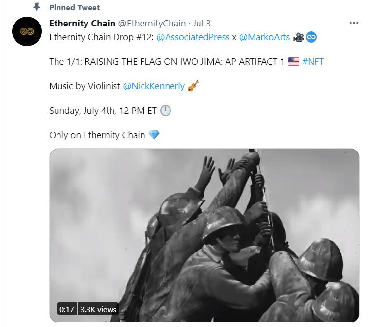 NFT验证平台Ethernity Chain与美联社合作发布NFT