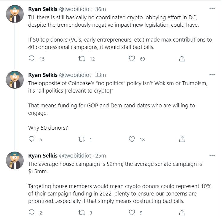 Messari CEO：新立法可能会产生巨大的负面影响，但华盛顿仍然没有协调一致加密游说工作