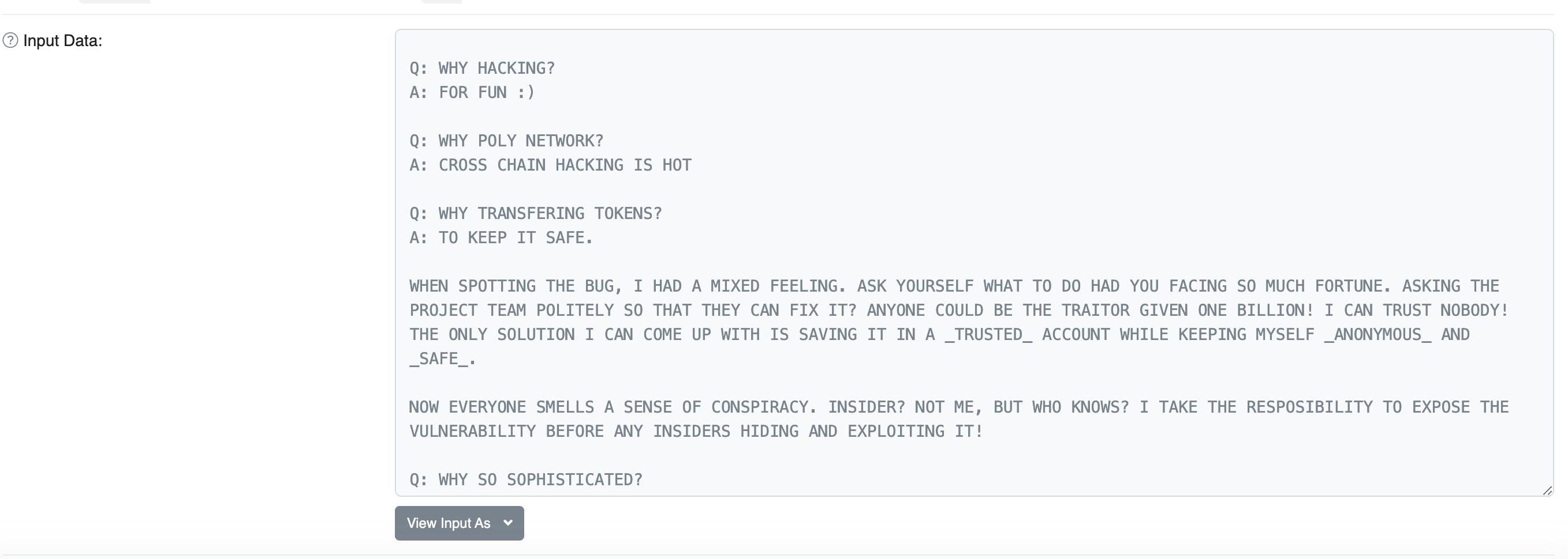 Poly Network黑客公开解答攻击缘由：从未暴露过身份，转移Poly的资产是为了资产的安全