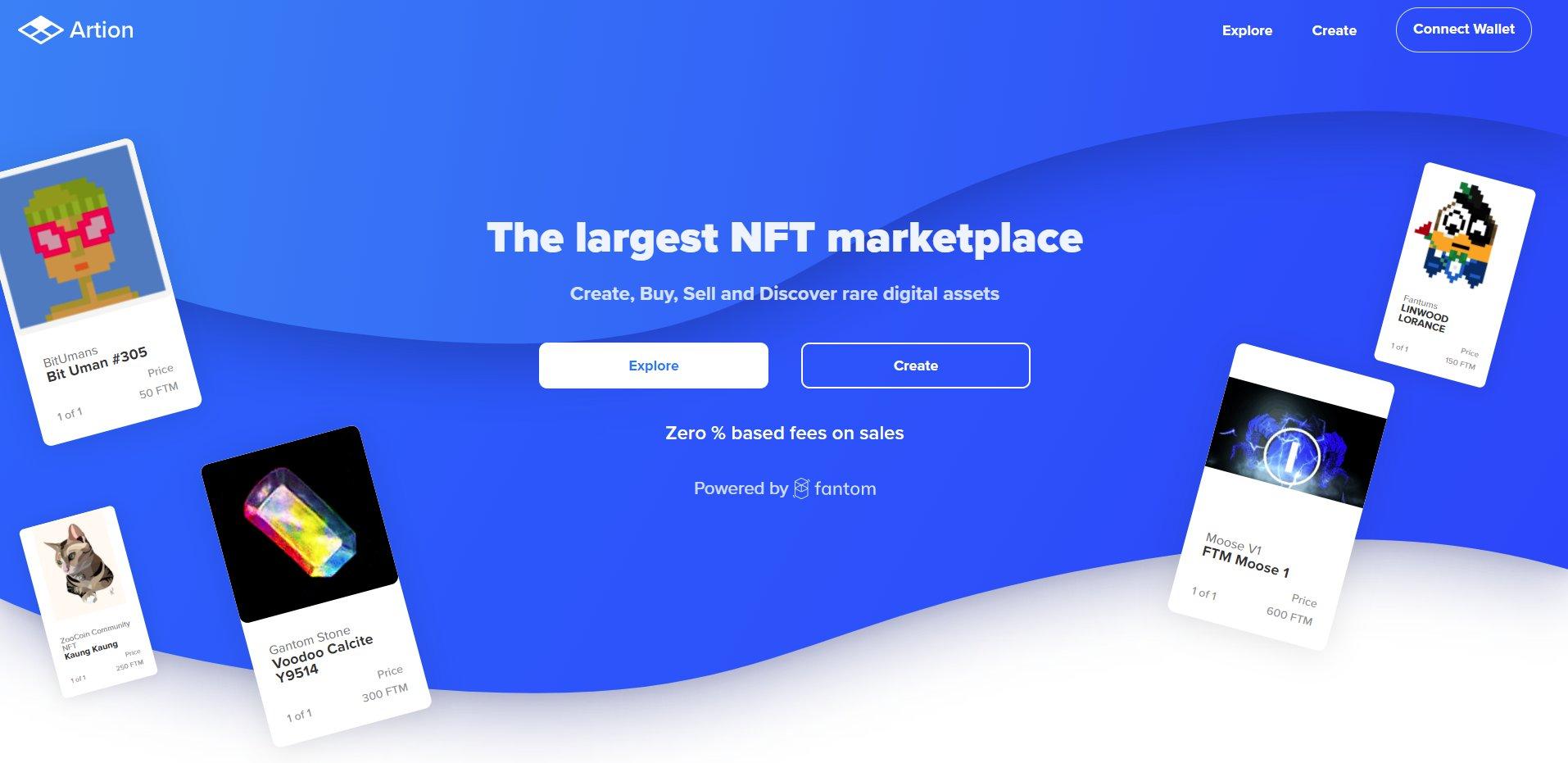 Fantom基金会推出NFT市场Artion，无销售佣金