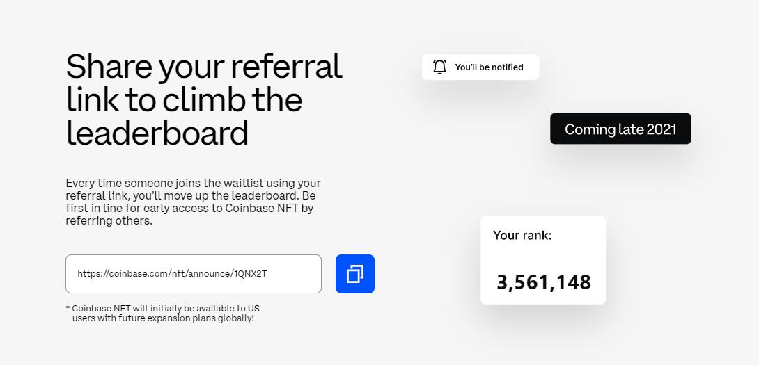 数据：Coinbase NFT市场候补名单注册地址已超350万