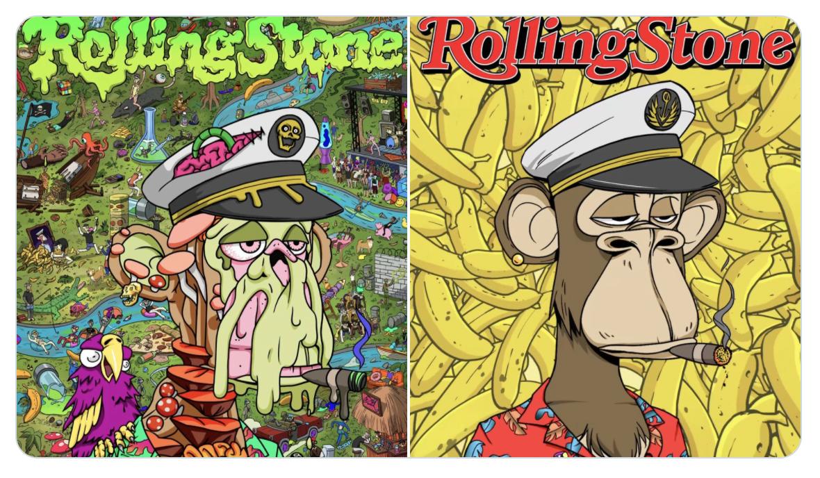 流行音乐杂志《滚石》与Bored Ape Yacht Club合作推出NFT