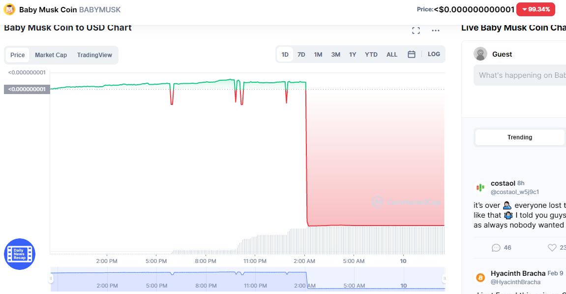 CertiK：BabyMuskCoin代币疑似Rugpull