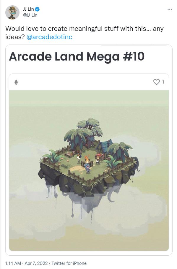 歌手林俊杰宣布持有 Arcade 元宇宙虚拟地块