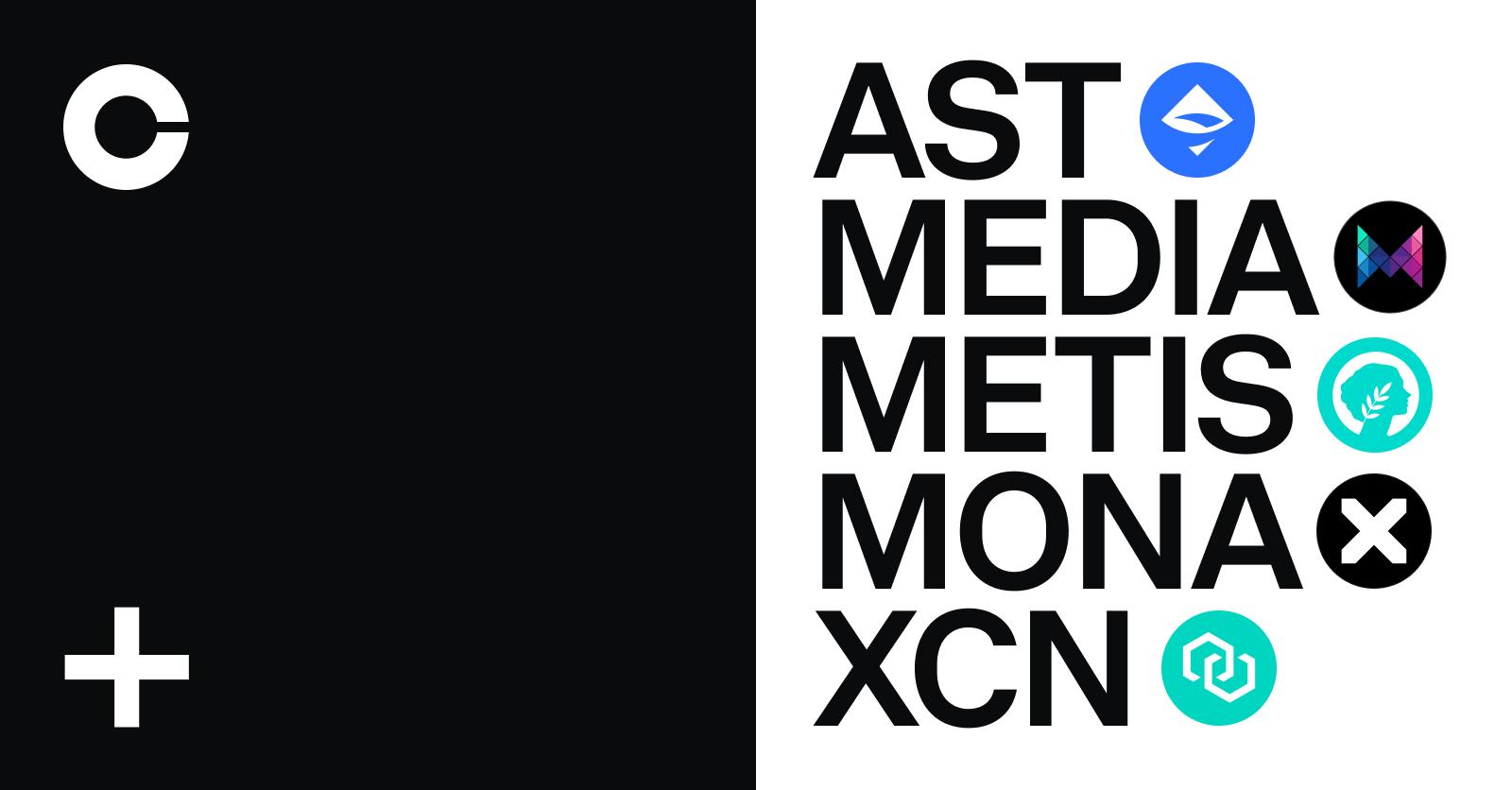 Coinbase 将支持 METIS、MONA、XCN 和 AST 资产的充提服务
