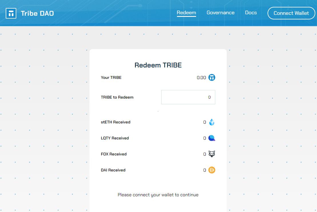 Tribe DAO 已上線被盜資金索賠頁面