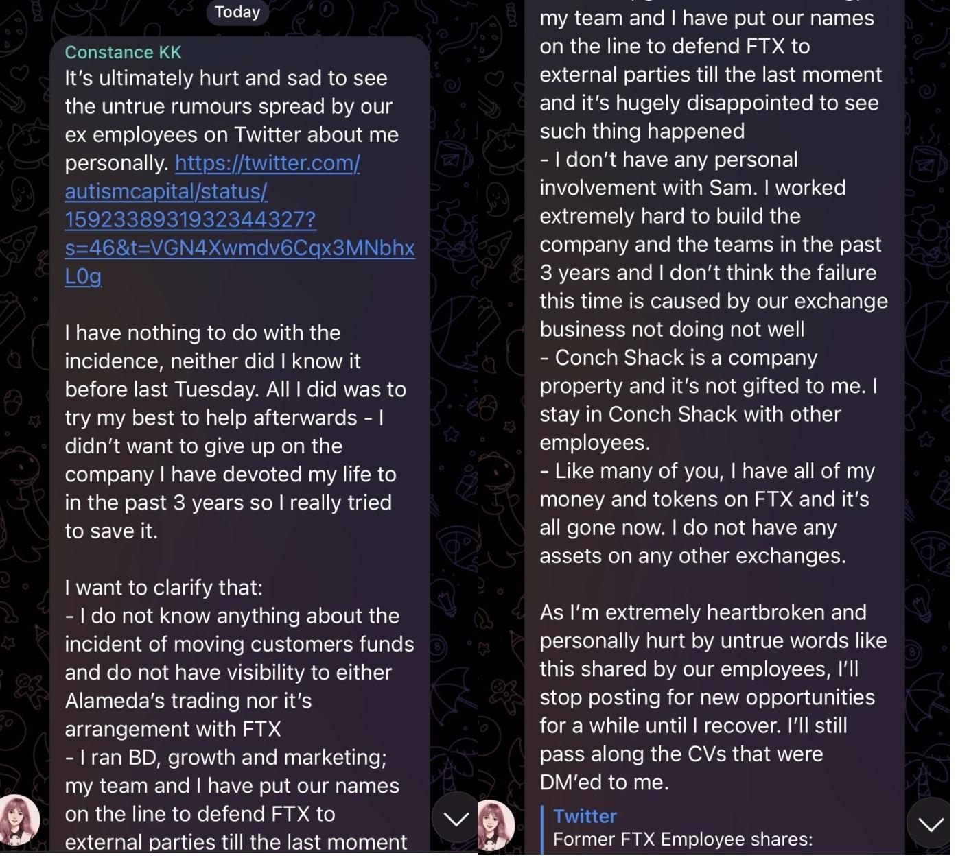 FTXの前COO：顧客資金の移転については何も知らない、個人資産はすべてFTXにある。