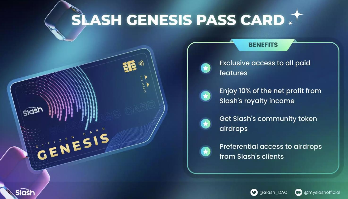 The NFT SaaS platform Slash officially launches its public beta, debuting the genesis NFT with dividend attributes
