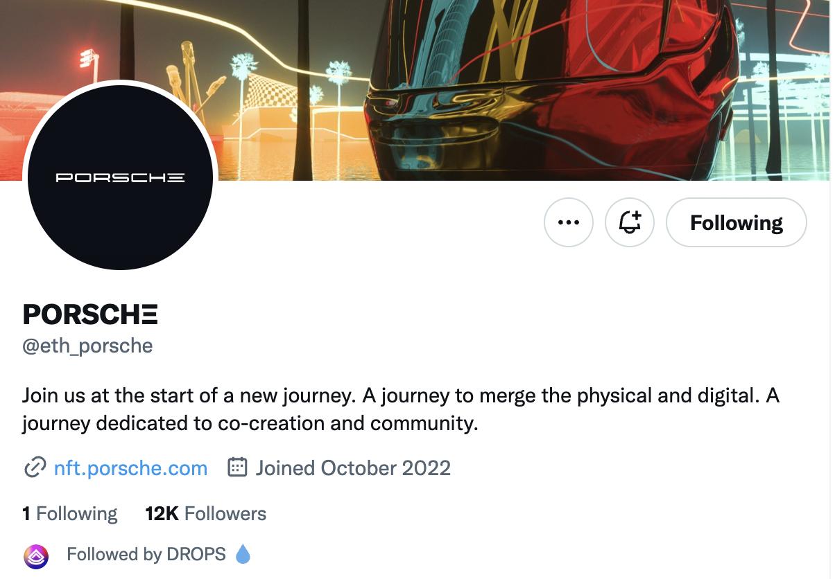 保時捷疑似推出 NFT 網站，並創建含以太坊符號推特賬戶