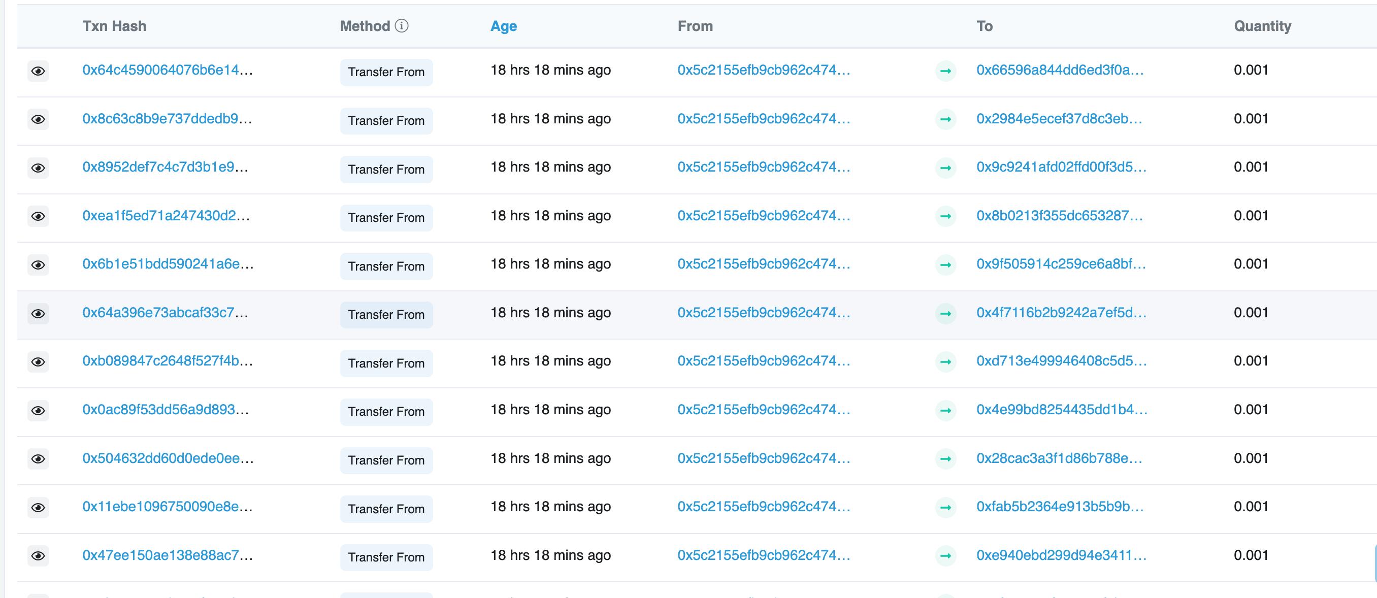 StarkNet 代币昨日发起多笔转账，或正进行小额转账测试