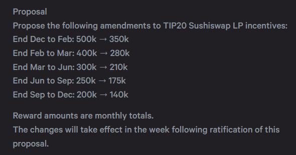 TreasureDAO 关于降低 30% 流动性挖矿奖励的提案已获投票通过