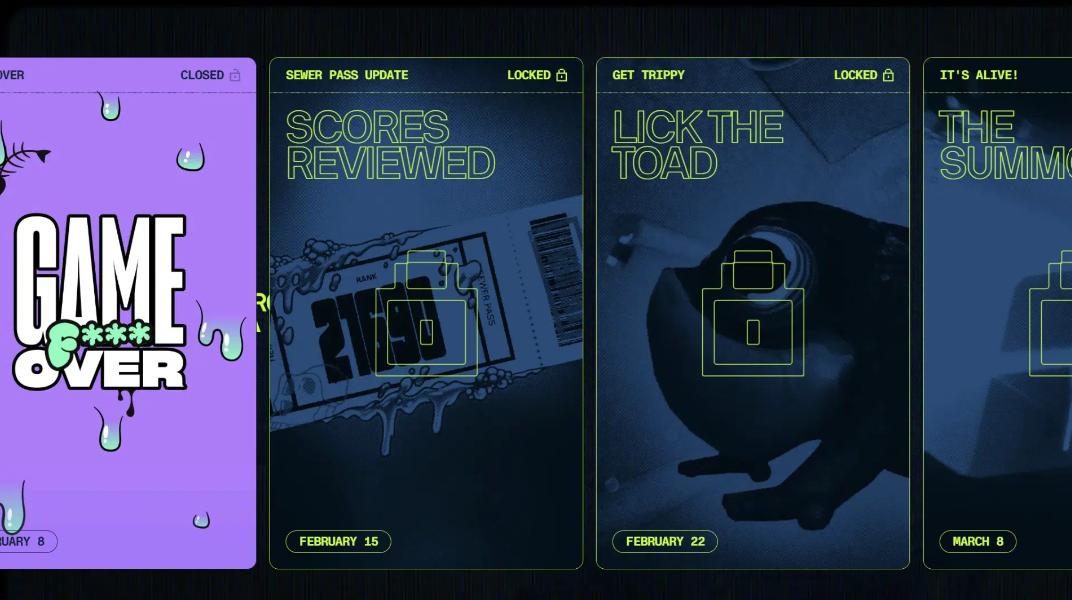 BAYC는 2월 22일 Dookey Dash 게임 한정 이벤트 “개구리 핥기”를 시작합니다