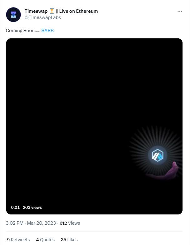 DeFi貸出プロトコルTimeswapがArbitrumに上場します。