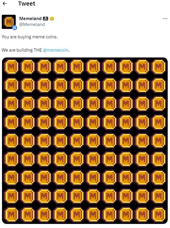 9GAG 소속 NFT 프로젝트 Memeland가 meme 토큰 출시를 암시했습니다