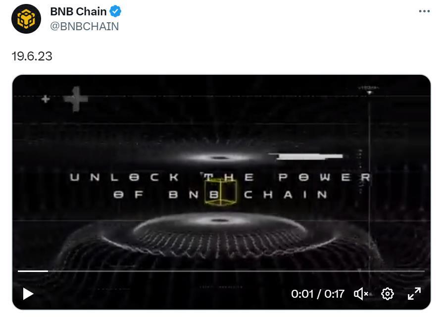 BNB Chain 或将于 6 月 19 日公布重要消息