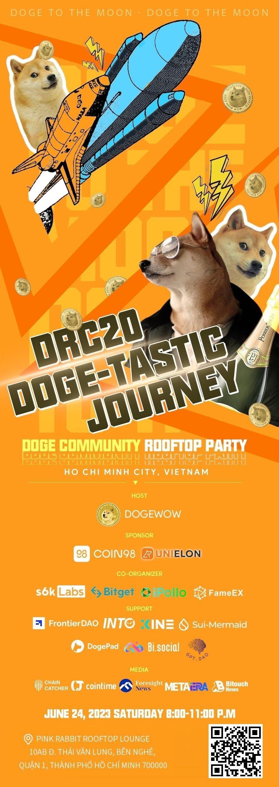 The DOGE DRC20 community gathering event will be held on June 24