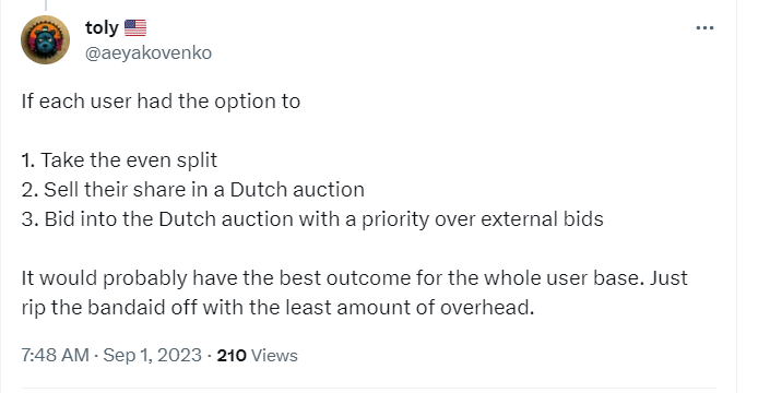 Solana 联合创始人提议 FTX 将持有的 SOL 分配给客户