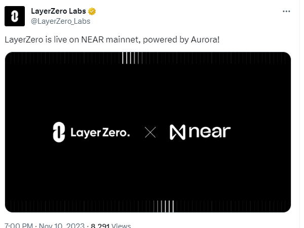 跨鏈互操作性協議 LayerZero 已上線 Near 主網