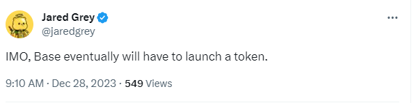 SushiSwap CEO：Base 最终将不得不推出一种代币