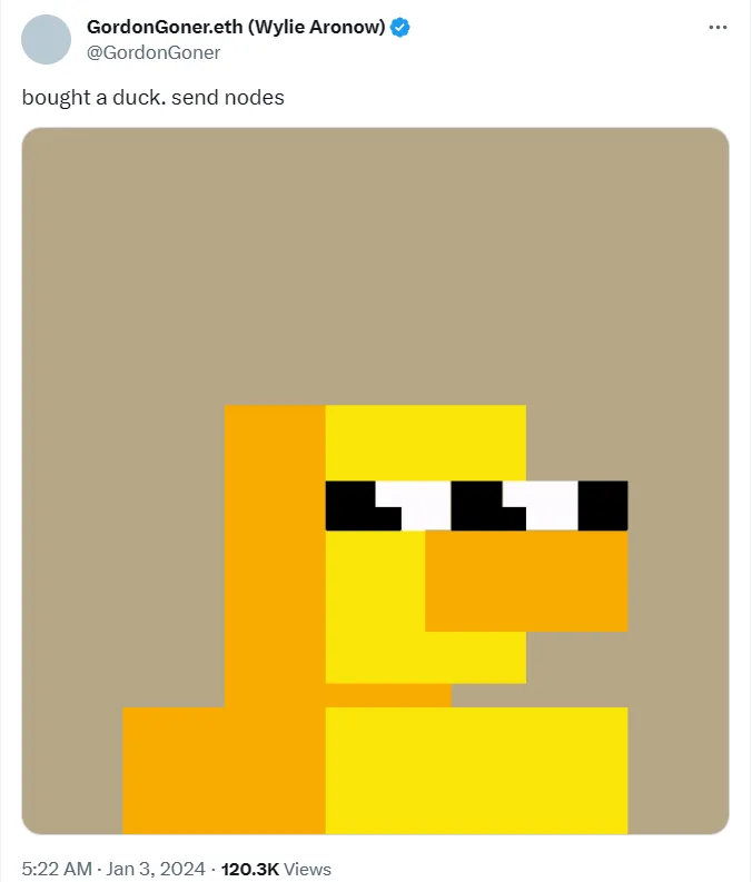 Yuga Labs 공동 창립자가 NodeMonkes 시리즈 비트코인 NFT를 구매했습니다