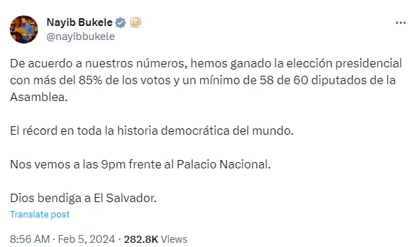 El Salvador's Bitcoin-friendly president Nayib Bukele wins re-election