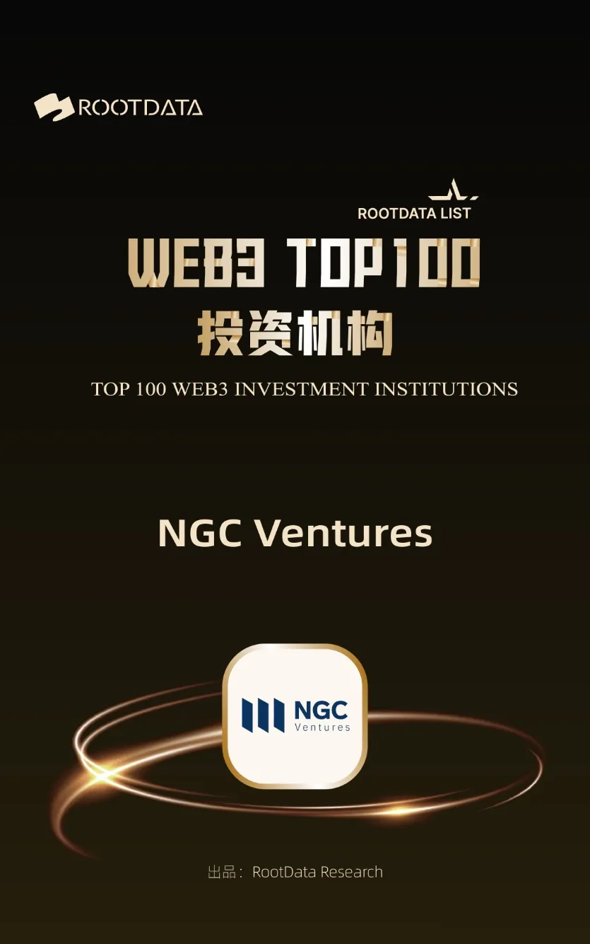 NGC Capital が RootData 2023 年 Top100 投資機関に選出されました。