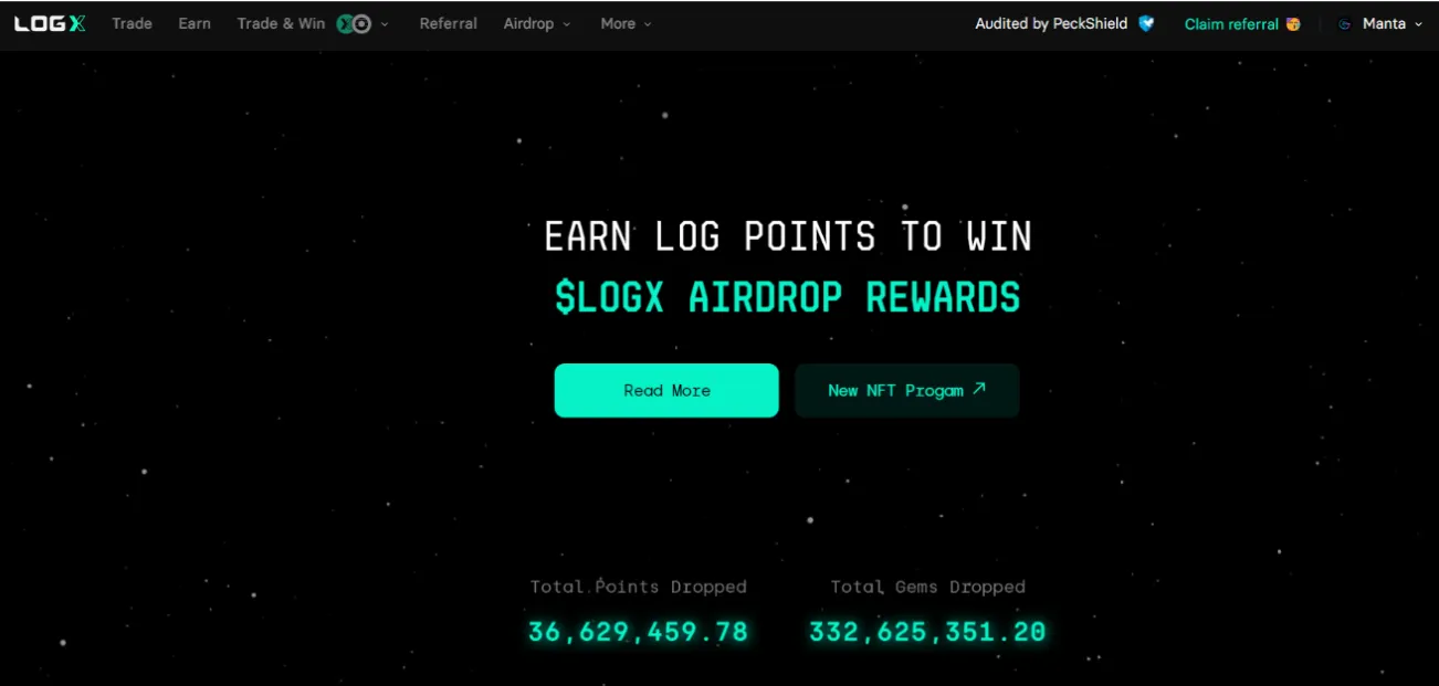 Manta Pacific 生态衍生品 DEX LogX 推出 Giveaway，交易或提供流动性可获得三重奖励