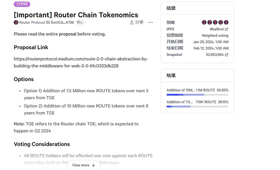 Router Protocol은 6년 내에 1000만 개의 새로운 ROUTE 토큰을 추가할 예정입니다