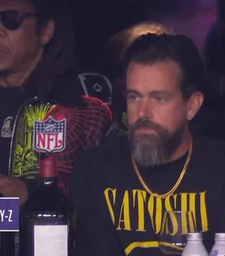 Jack Dorsey appeared at the Super Bowl wearing a Satoshi Nakamoto sweatshirt
