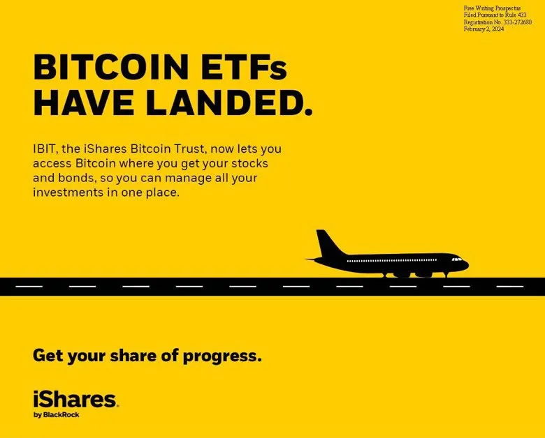 BlackRock labels BTC as "progress" in its latest Bitcoin ETF advertisement