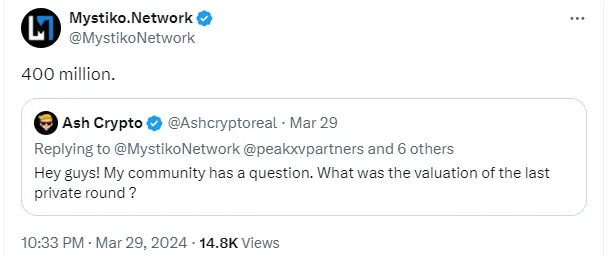 Web3 基础层 Mystiko.Network 种子轮融资估值达 4 亿美元