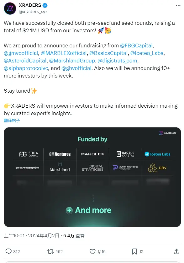 取引管理プラットフォーム XRADERS が 210 万ドルのプレシードおよびシードラウンドの資金調達を完了し、FBG Capital などが参加しました。