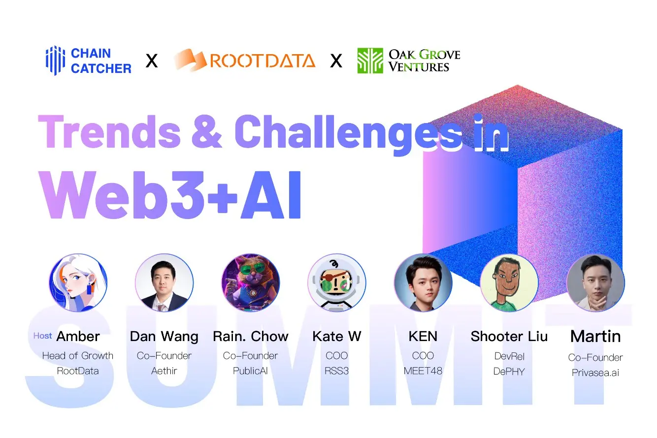 Aethir、PublicAl、RSS3、MEET48、DePHY、 Privasea.ai 将出席“ Web3 Insight Summit ”大会