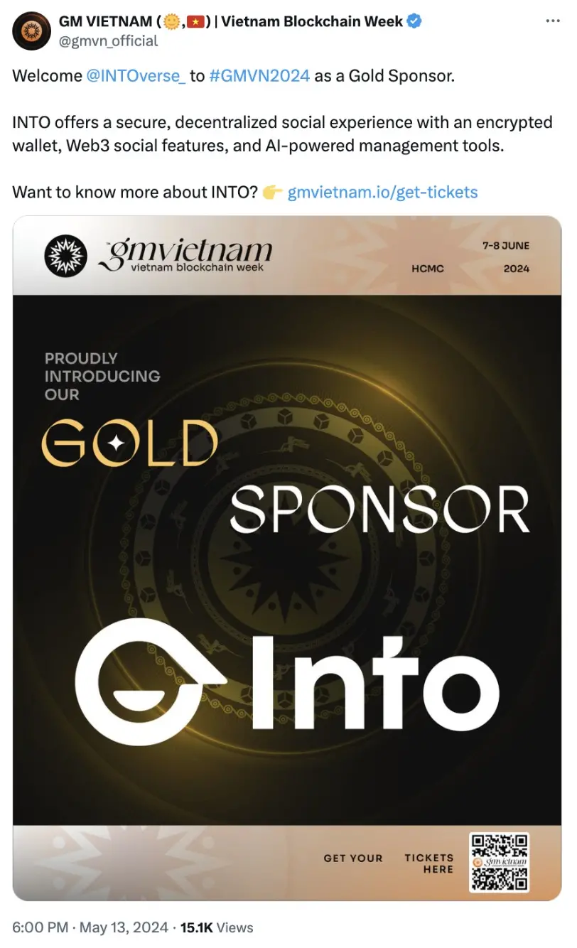 全球知名 Web3 社交协议 INTO 将受邀出席 GMVN2024