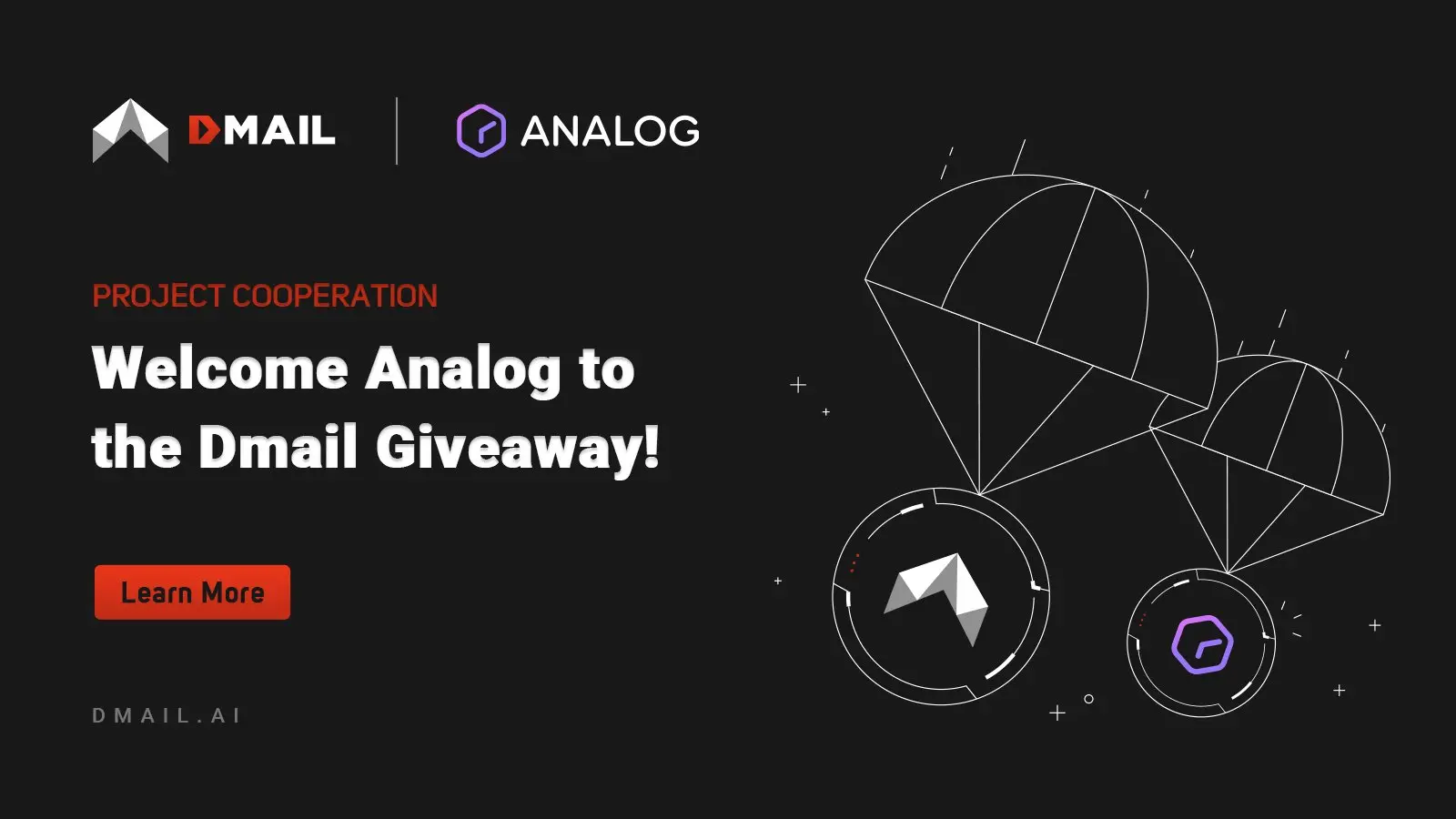 Analog 正式上线 Dmail Giveaway，用户可以同时获得双方积分奖励
