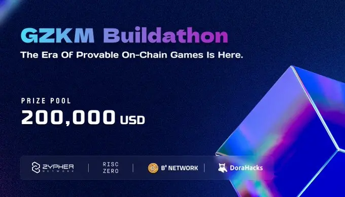 Zypher Network: 首届{gZKm}可验证的链上游戏黑客松已启动，奖金超过 20 万美元