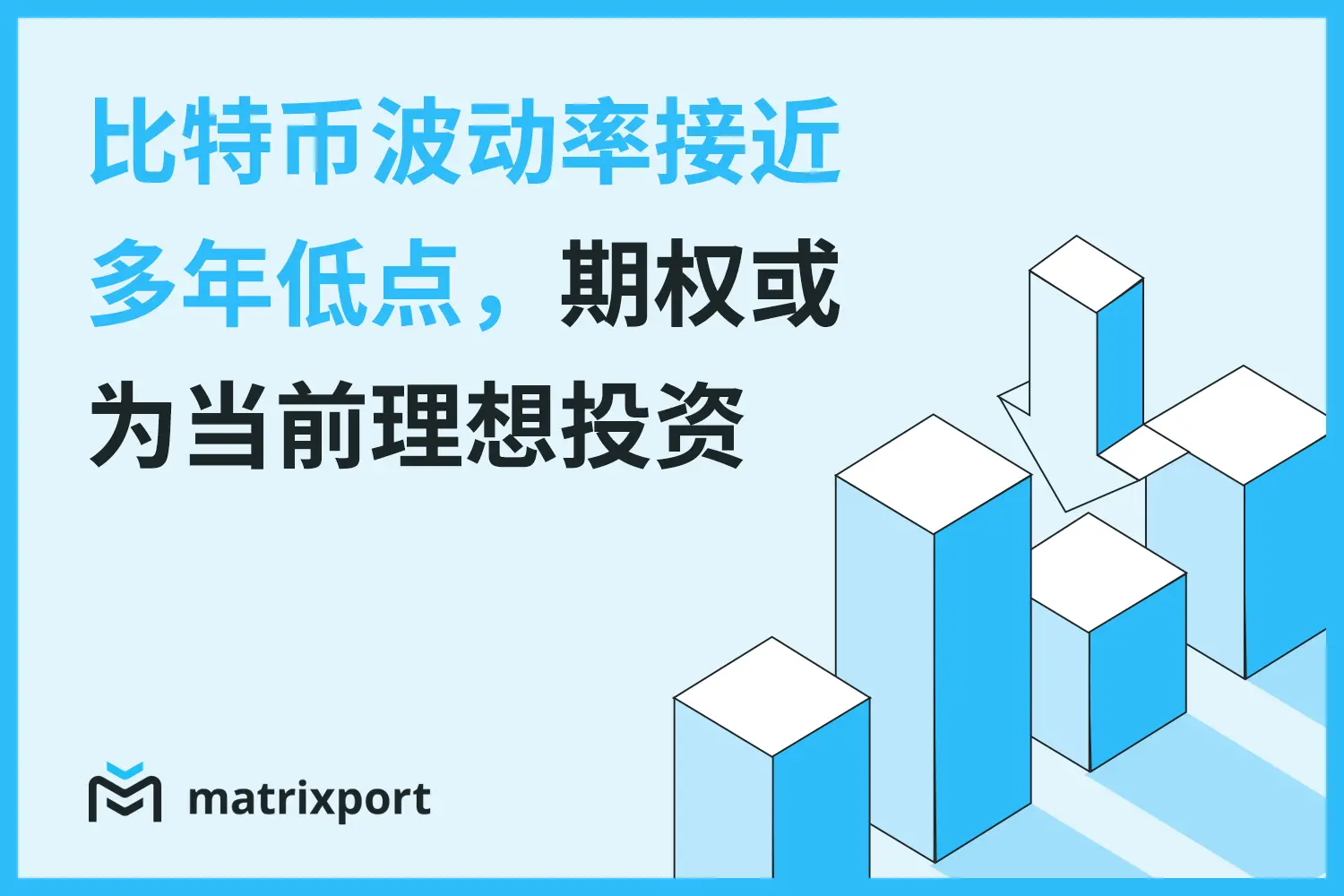 Matrixport 投資研究：BTC のボラティリティが多年の低水準に近づいており、オプションは現在の理想的な投資方法かもしれません。