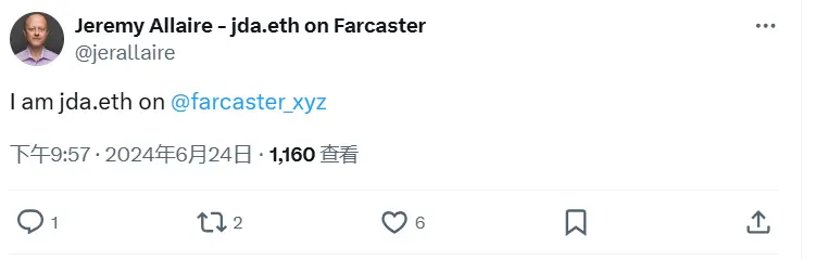 Circle CEOがWeb3ソーシャルプラットフォームFarcasterに参加