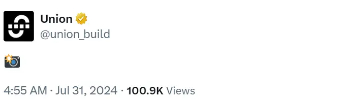 ゼロ知識インフラストラクチャレイヤー Union はスナップショットの完了を示唆しています。