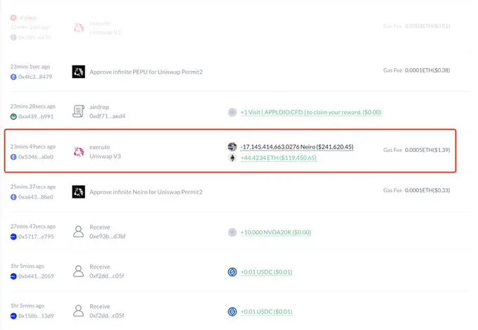 데이터: 비탈릭이 반 시간 전에 기부받은 171억 개의 밈 코인 네이로를 매도했으며, 네이로는 60% 하락했습니다