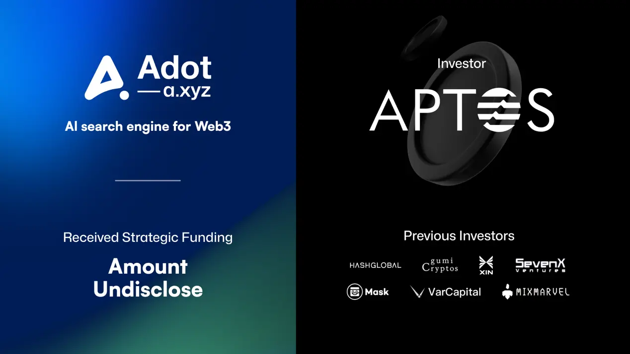 去中心化AI検索ネットワークAdotがAptosの戦略的資金調達を受ける