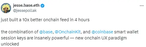 Base 协议负责人：Base、全链套件及 Coinbase 智能钱包组合起来功能强大