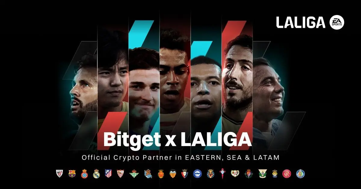 Bitgetはスペインサッカーリーグ（LALIGA）の公式パートナーであることを発表しました。