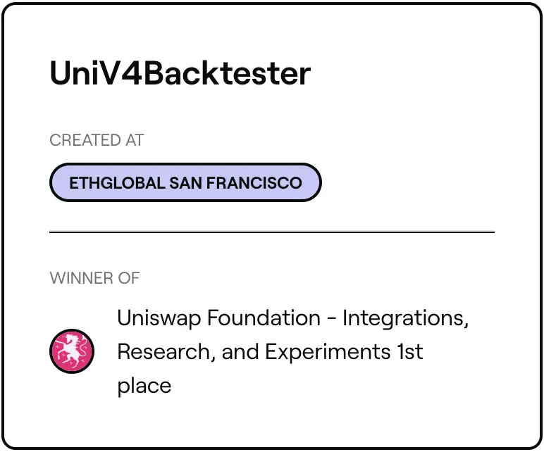 Aperture Finance 团队在“ETHGlobal SF 2024”获 Uniswap Foundation 第一名