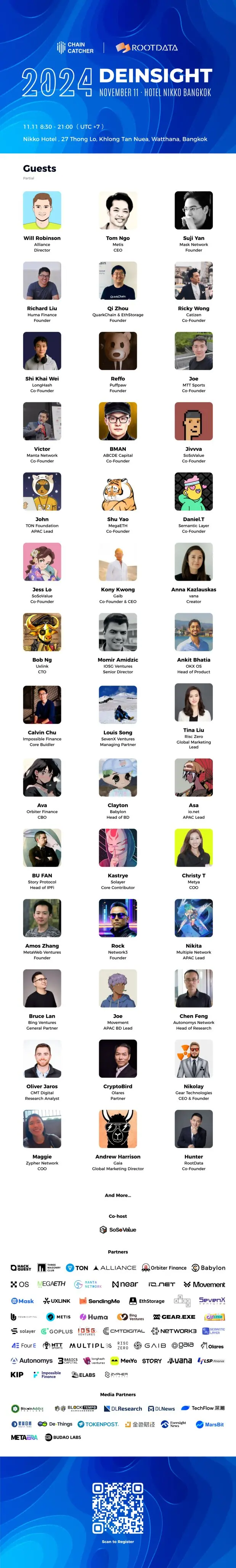 SoSoValue 联合创始人 Jess Lo 确认出席「DeInsight 2024」 年度峰会